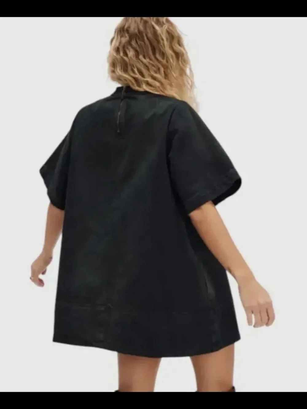 Free People Black Denim Mini Dress - Picture 2 of 9